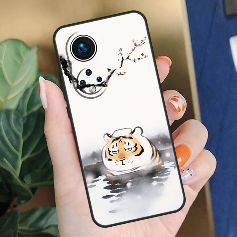 Забавный чехол с толстым тигром для Honor 50 Huawei P30 Pro P20 P40 Lite Nova 9 5T P Smart 2019 2021 |