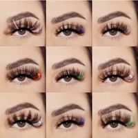 22mm colorful false eyelash fluffy lashes dramatic messy long makeup wholesale 3d 5d 100 cruelty free mink lashes
