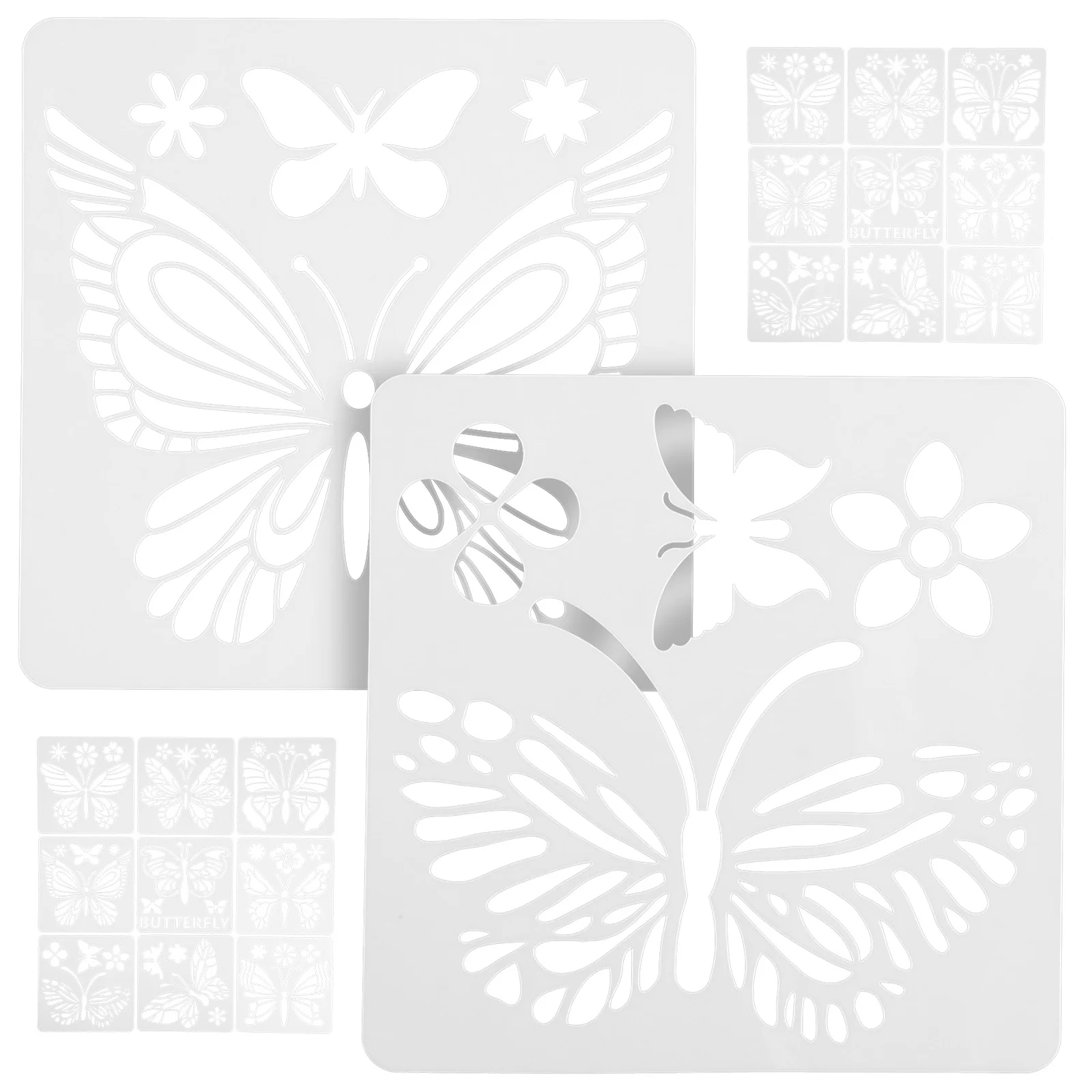 2 Sets Butterfly Painting Templates DIY Drawing Templates Crafts Wall Stencils Work