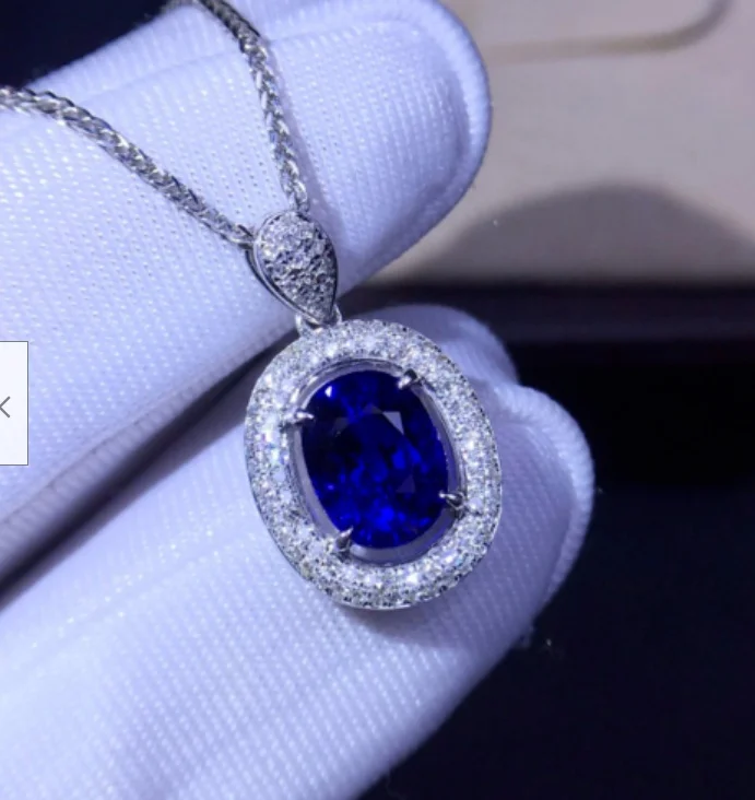 

ANGLANG Novel Designed Women Necklace Round Blue Cubic Zirconia Unique Accessories for Party Fancy Gift Girl Statement Jewelry