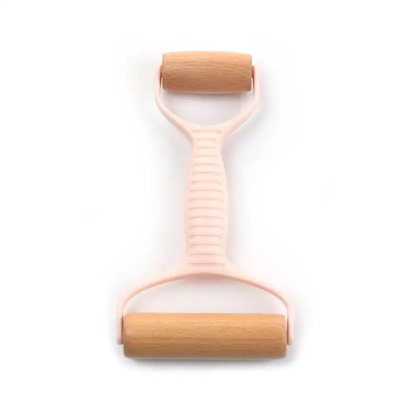 

Двухсторонняя деревянная Скалка ручная пластиковая ручка для муки Инструменты для выпечки роликовая Скалка детская Скалка