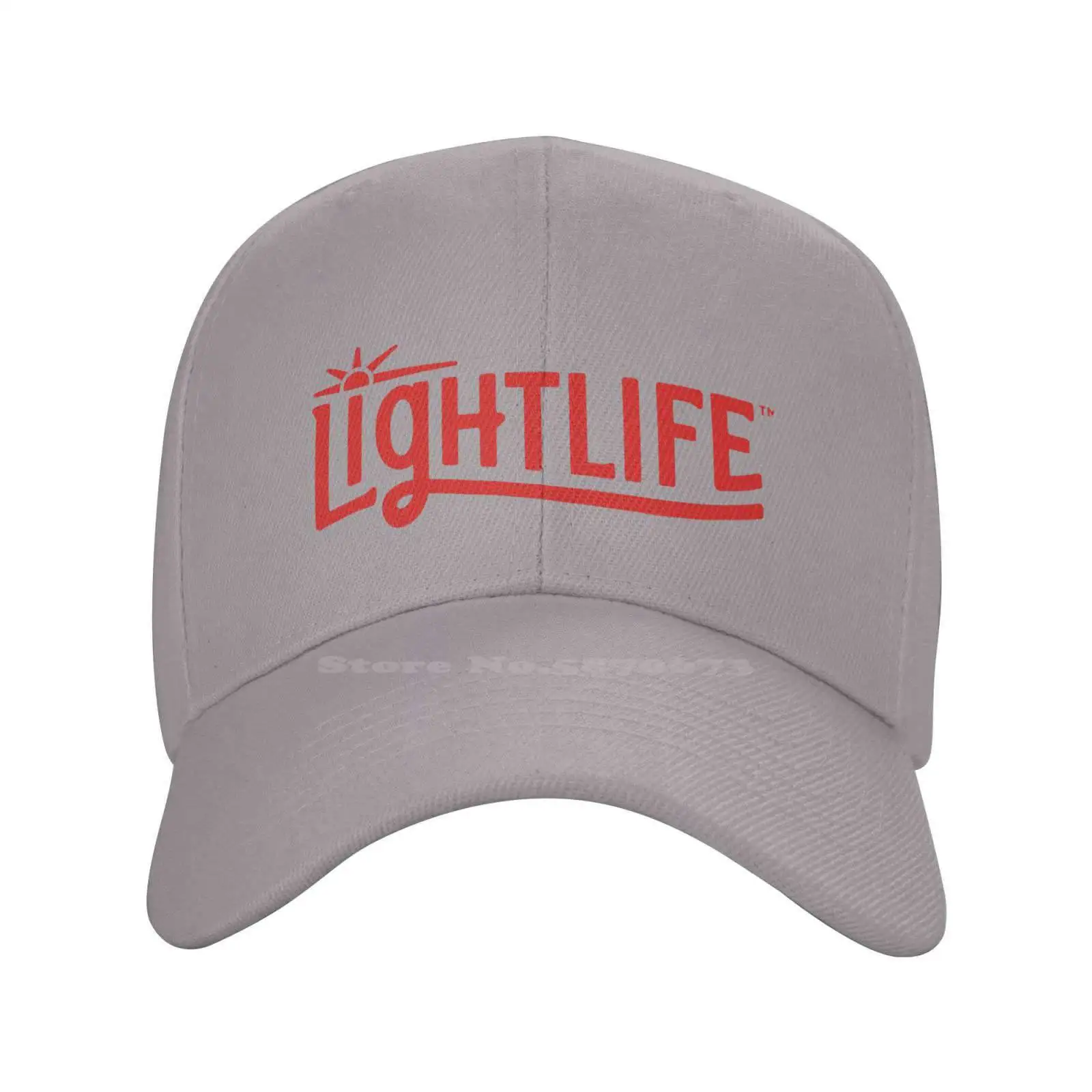 

Lightlife Foods Logo Print Graphic Casual Denim cap Knitted hat Baseball cap