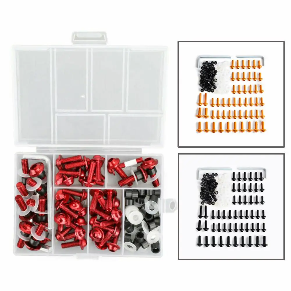 

158Pcs Easy installation Body Modification Motorcycle Accessories Colorful Fastener Clip Screw Goggles Fairing Bolt Kit