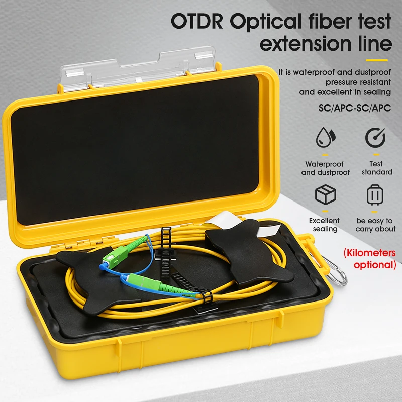 OTDR Dead Zone Eliminator,Fiber Rings ,SC/APC-SC/APC Fiber Optic OTDR Launch Cable Box 1Km 2Km SM 1310/1550nm