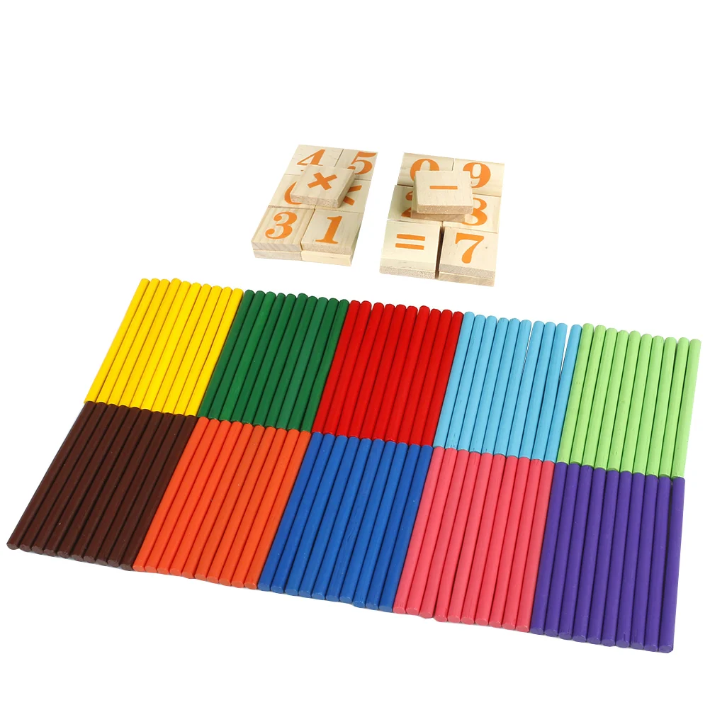 

1 Набор счетных стержней для карт с коробкой, детские математические Детские Обучающие стержни для малышей, детей