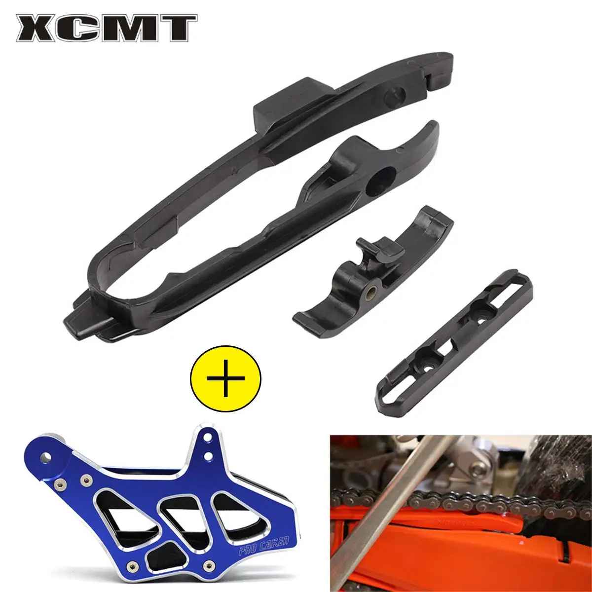 

Motocross Swingarm Chain Slider Kit CNC Chain Guard Guide Brake Hose Clamp For KTM SX SXF XC XCF SMR Factory Edition 125-450