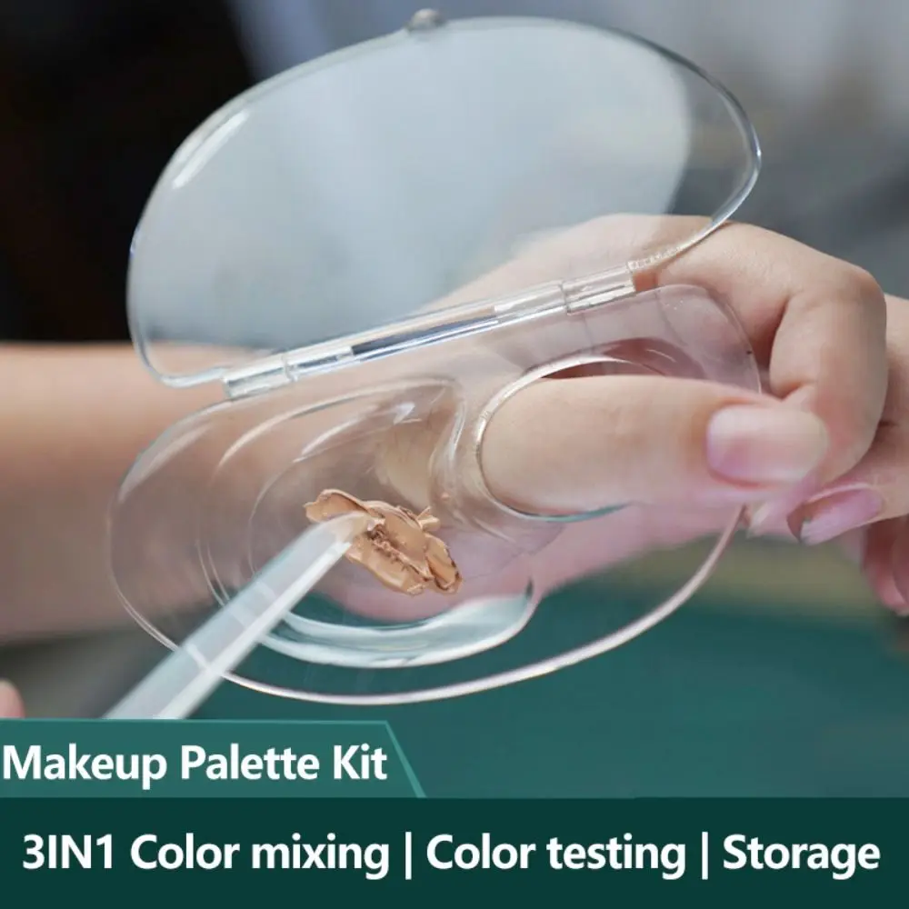 Скребок для крема с крышкой палитры смешивания макияжа косметический шпатель