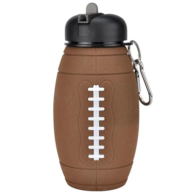 

Collapsible Water Bottles For Traveling Portable Drinking Cup Leak-proof Drink Container Football Shape For Baseball Football
