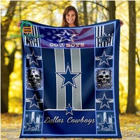 3d printing american football team dallas cowboys soft blanket flannel living roombedroom warm blanket for kids adult elderly