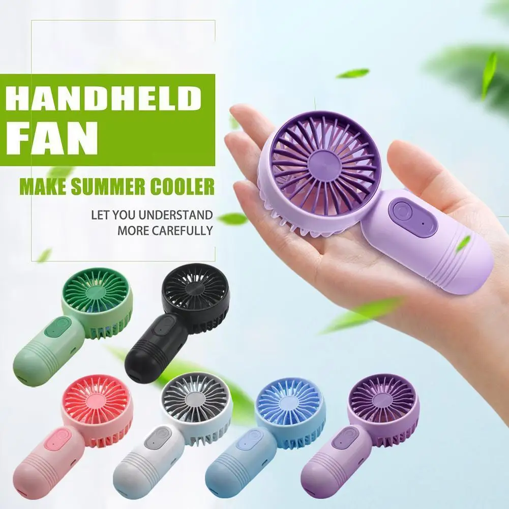 

Portable Handheld Mini Fans USB Rechargeable Personal Fan Battery Operated Small Hand Held Fan With 3 Speeds For Travel Cam C6U9