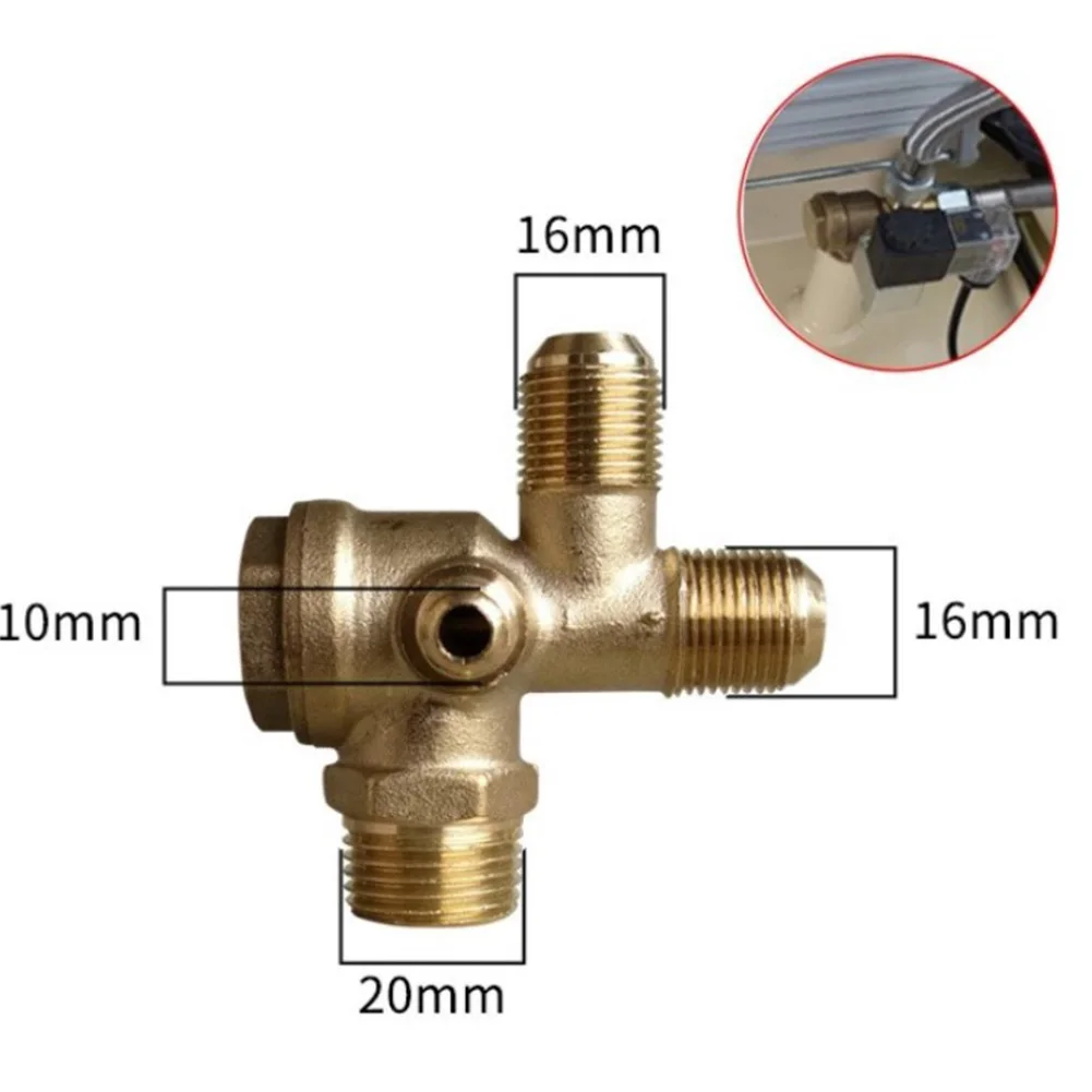 

1pcs 4-Port Brass Male Threaded Check Valve Connector Tool Accessories For Air Compressor Tube Connecting