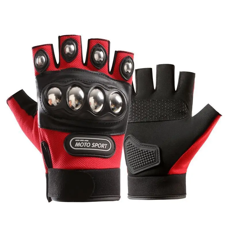 

Тактические Мотоциклетные Перчатки со стальным дизайном, полупальцевые мотоциклетные перчатки для езды по дороге, езды на велосипеде, альпинизма, мотокросса для мужчин и женщин