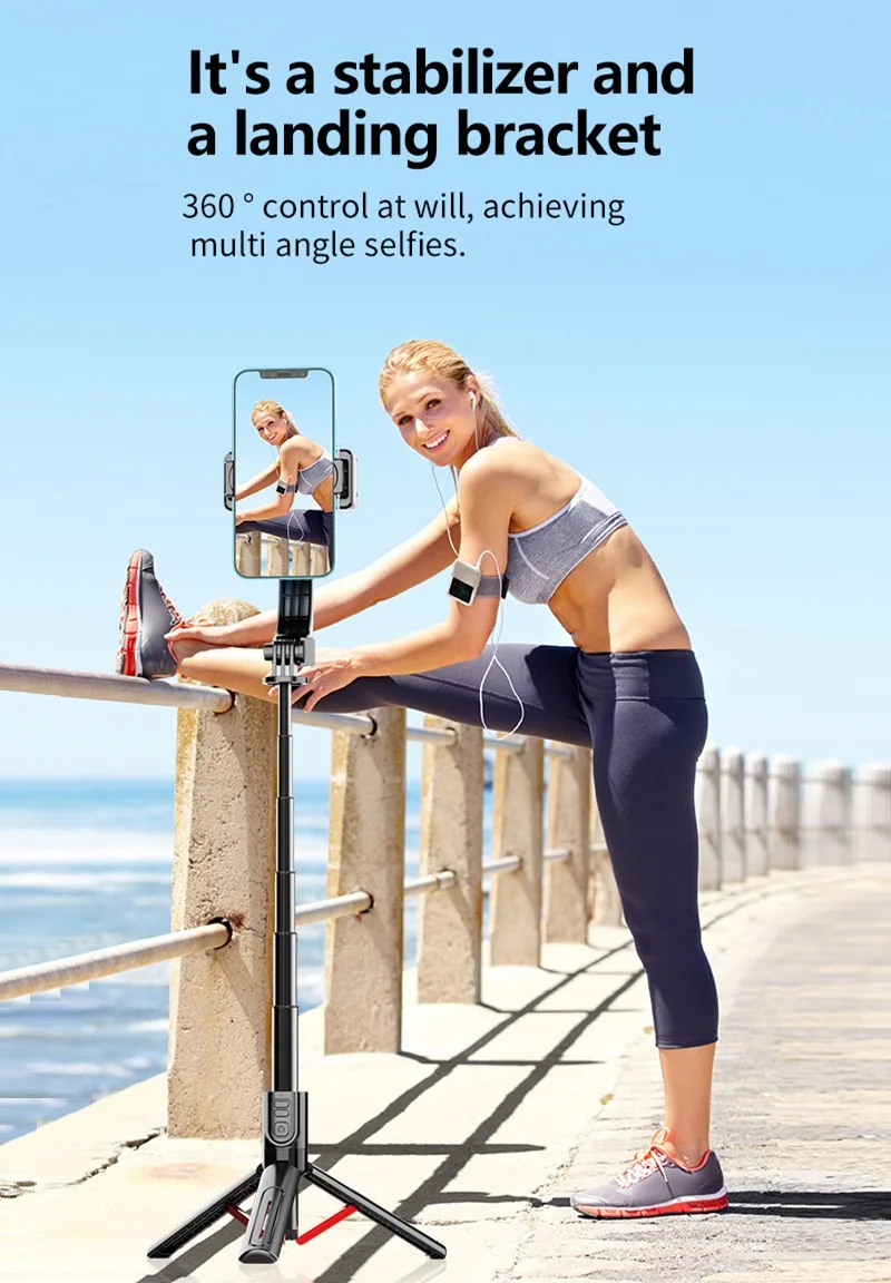 Ручной складной стабилизатор подвесов палка для селфи смартфона с дистанционным