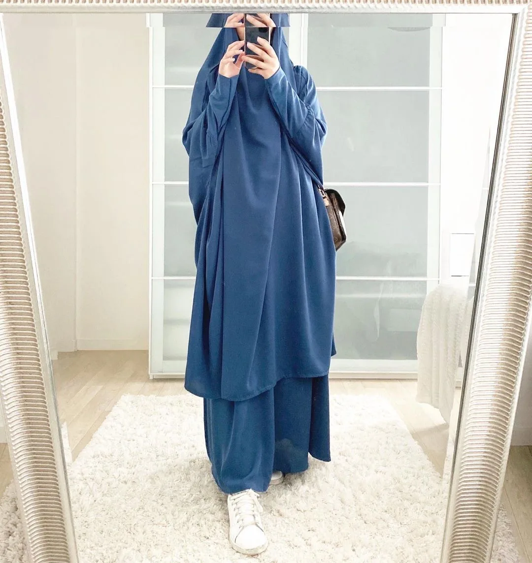 Модное платье с капюшоном, верхняя одежда, длинное платье цзилбаб, абайя, химар, Рамадан, юбка, комплекты, мусульманская одежда Niqab