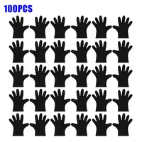 100pcs Black Gloves TPE Disposable Latex Free Powder-Free Vinyl Synthetic Gloves For Household Kitchen Cleaning Gloves S M L XL