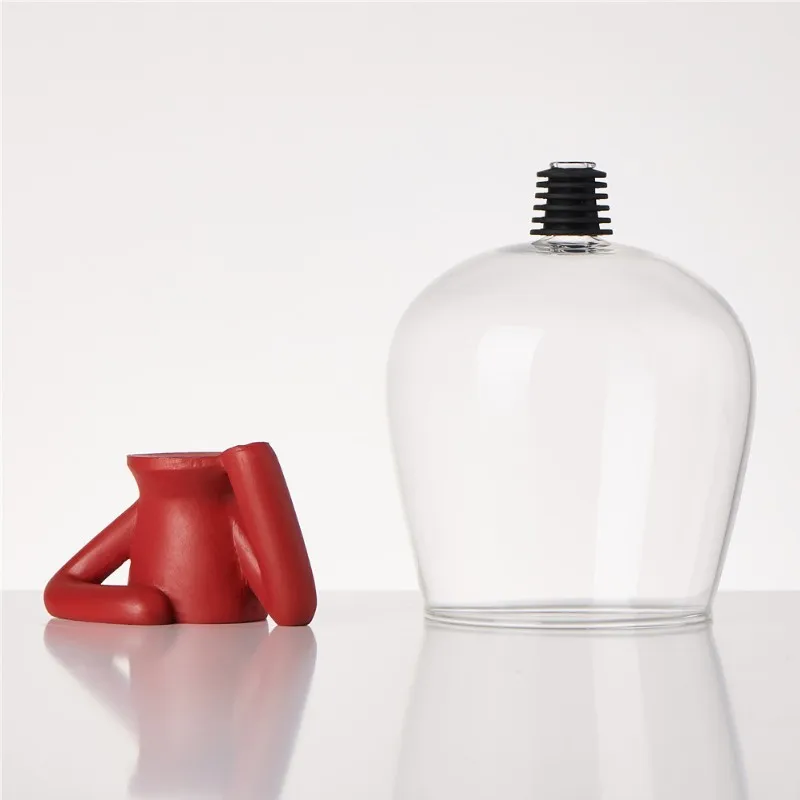 glass cup holder wine bottle stopper creative drink ware kitchen accessories gadget gift for man personalized home bar wine set free global shipping