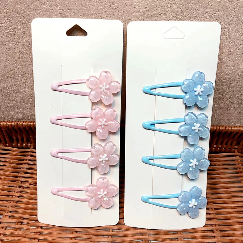

The New Korean Version of Simple Cherry Blossom Hairpin Girl Broken Hair Side Clip A Word Clip Girl Bb Clip Hairpin Accessories