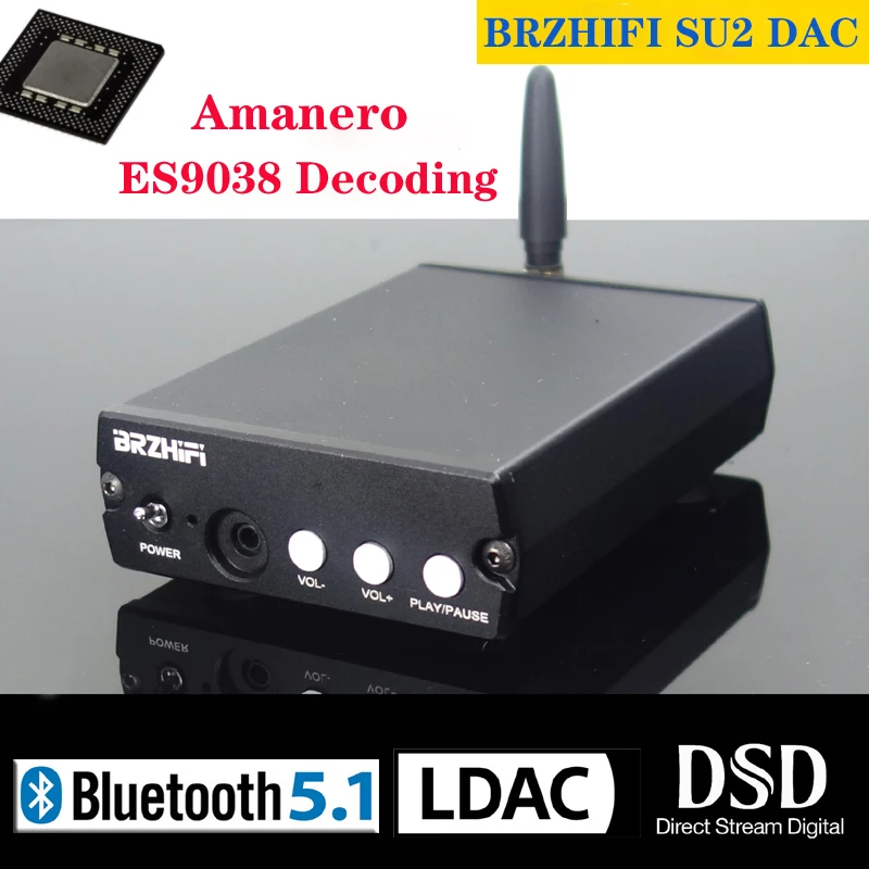 

ЦАП-декодер для наушников BREEZE Audio SU2 Titanium Version DSD ES9038 Bluetooth 5,1 LDAC Amp