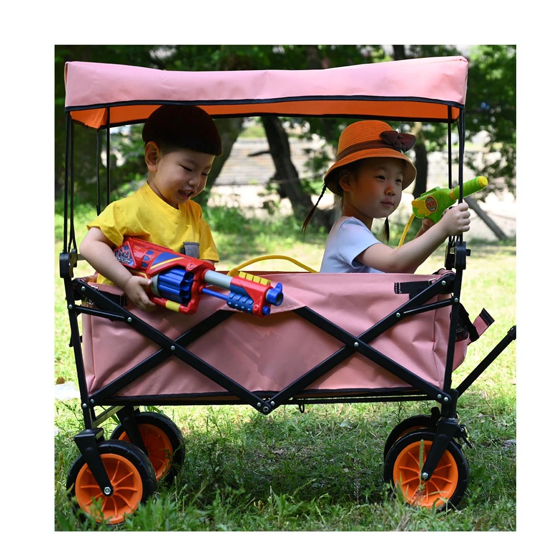 

Outdoor Beach Picnic Camping Wagon Camping Garden Trail Foldable Collapsible Folding Wagon Out Door Trolley