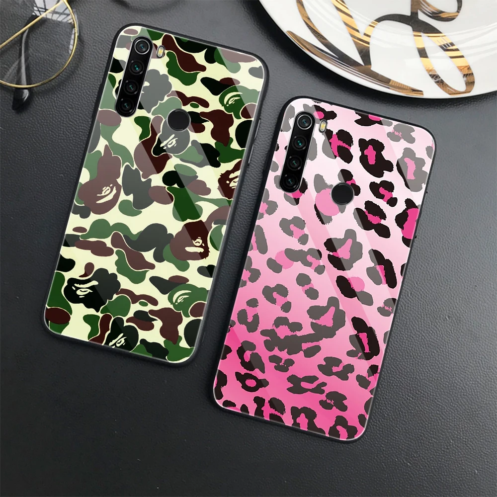

Leopard Phone Case for Redmi Note 11 11S 5G 6 7 8 9 10 Pro Max 9S 6A 7A 8A 8T 9A 9C 9T Luxury Carcasa Tempered Glass Cover