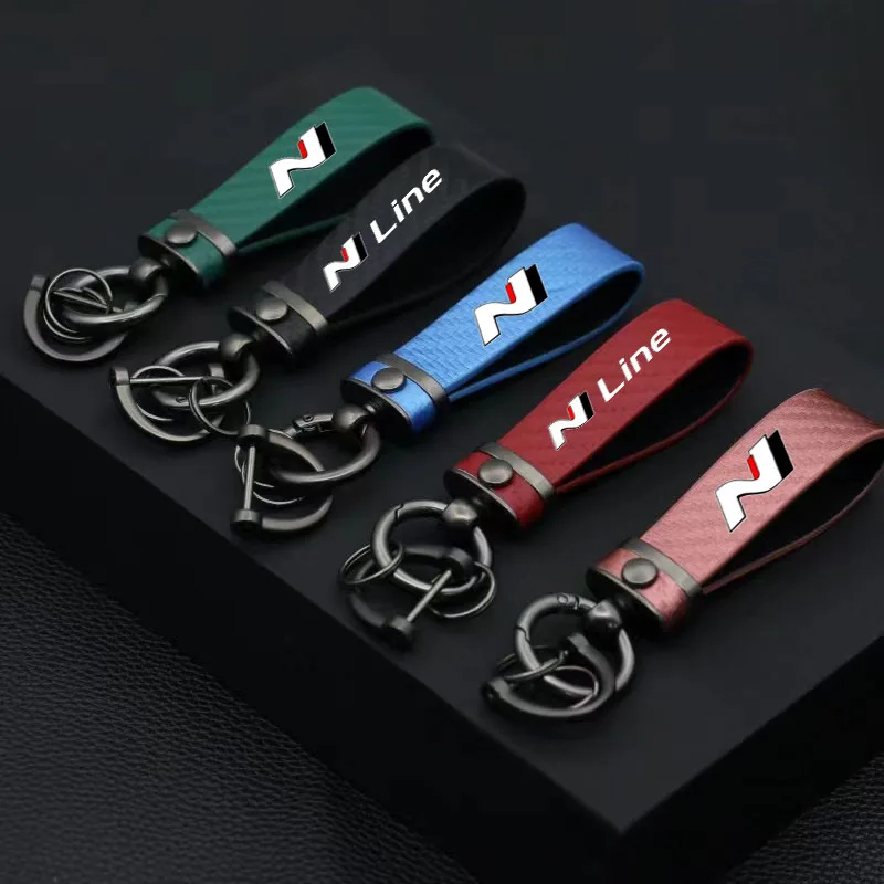 

Car Keychain Horseshoe Buckle Key Ring Key Rings For Hyundai I30 2021 Sonata Elantra Veloster Kona Tucson N Line Accessories