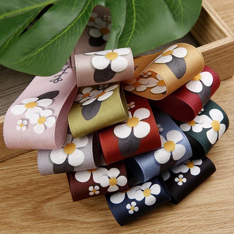 

Kewgarden 40 мм 1,5 "лента с цветочным принтом и бантом, аксессуары для волос «сделай сам», для изготовления одежды, шляпы, подарок, украшение, искусственное ремесло, 10 ярдов