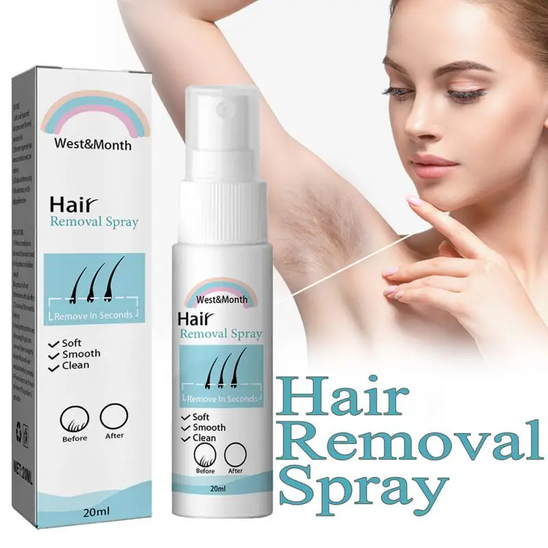 

Painless Hair Removal Spray 20ml Fast Hair Removal West Month Armpit Body Private Parts Gentle Hair Removal Without Irritation