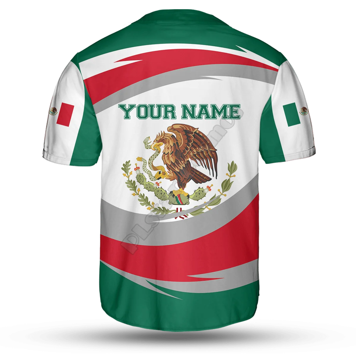 Mexico Half & Half Customize Your Name Baseball Jersey Shirt Baseball Shirt 3D Printed Men's Shirt Casual Shirts hip hop Tops