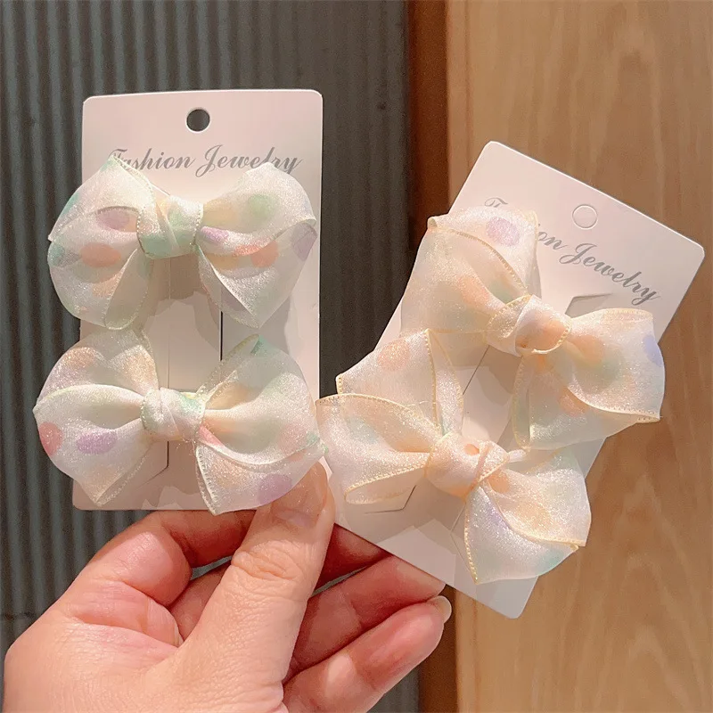 

2 шт., заколки для волос в виде принцессы, с бантом