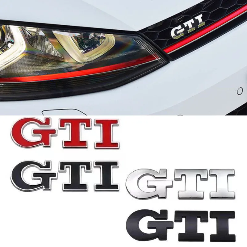 3D Metal Car GTI Logo Rear Trunk Stickers Emblem Badge Decals for Volkswagen VW Polo Golf R400 TCR MK2 MK4 MK5 MK6 MK7 | Автомобили и