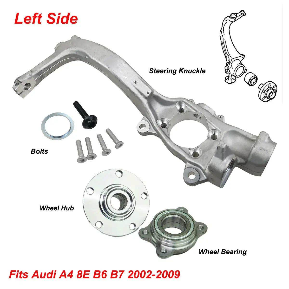 

AP01 комплект подшипников передней подшипника для Audi A4 S4 RS4 B7 8E 2004-2009 1.8L 2.0L 3.0L 3.2L 4.2L V6 V8