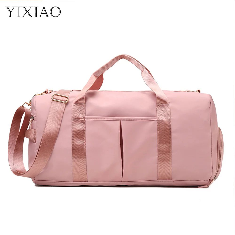 

Gym Bags Women Men Outdoor Waterproof Nylon Dry Wet Separation Sports Bag With Shoes Storage Training Travel Messenger Handbag