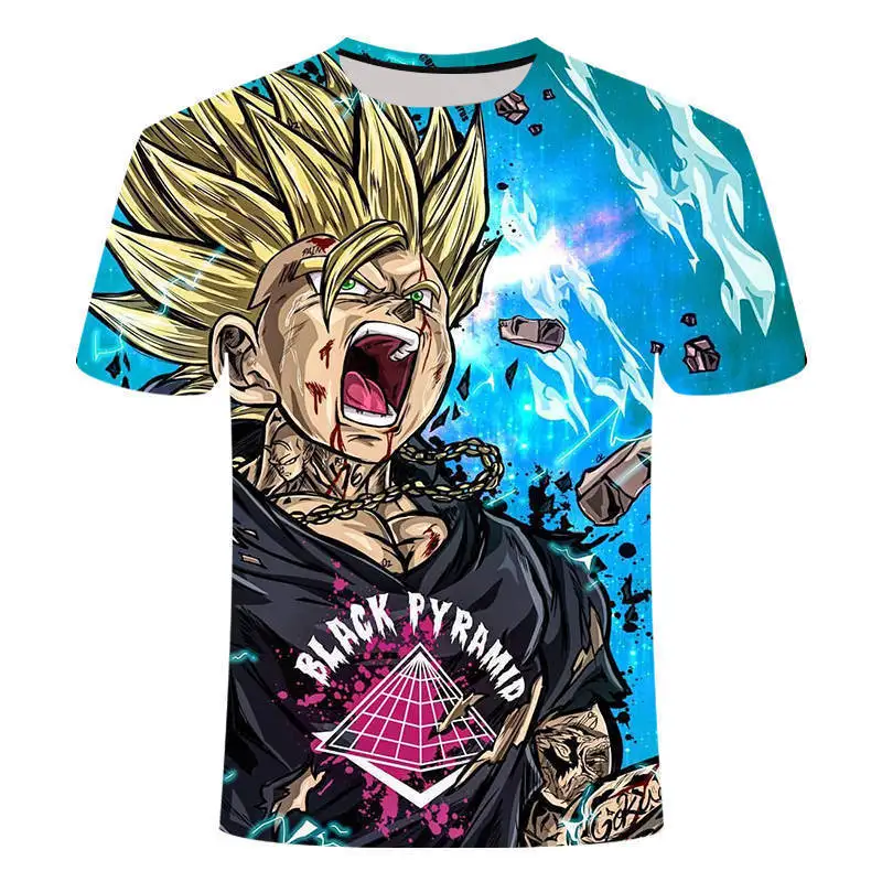 

Girls 3D Dragon Ball Z Print T-shirts Vegeta Goku Tshirt Summer Tees Top Clothing Children Cartoon Clothes Casual Teen T Shirt