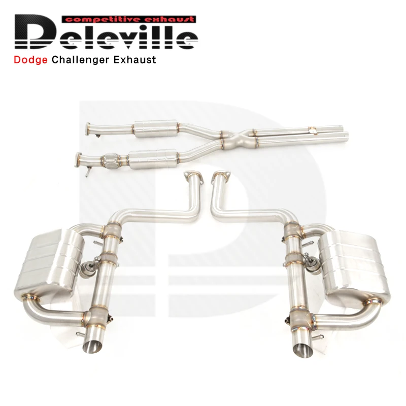 Фото Выхлопная система Catback для Dodge Challenger 3.6L 2015-2022, нержавеющая сталь, улучшенная производительность №2