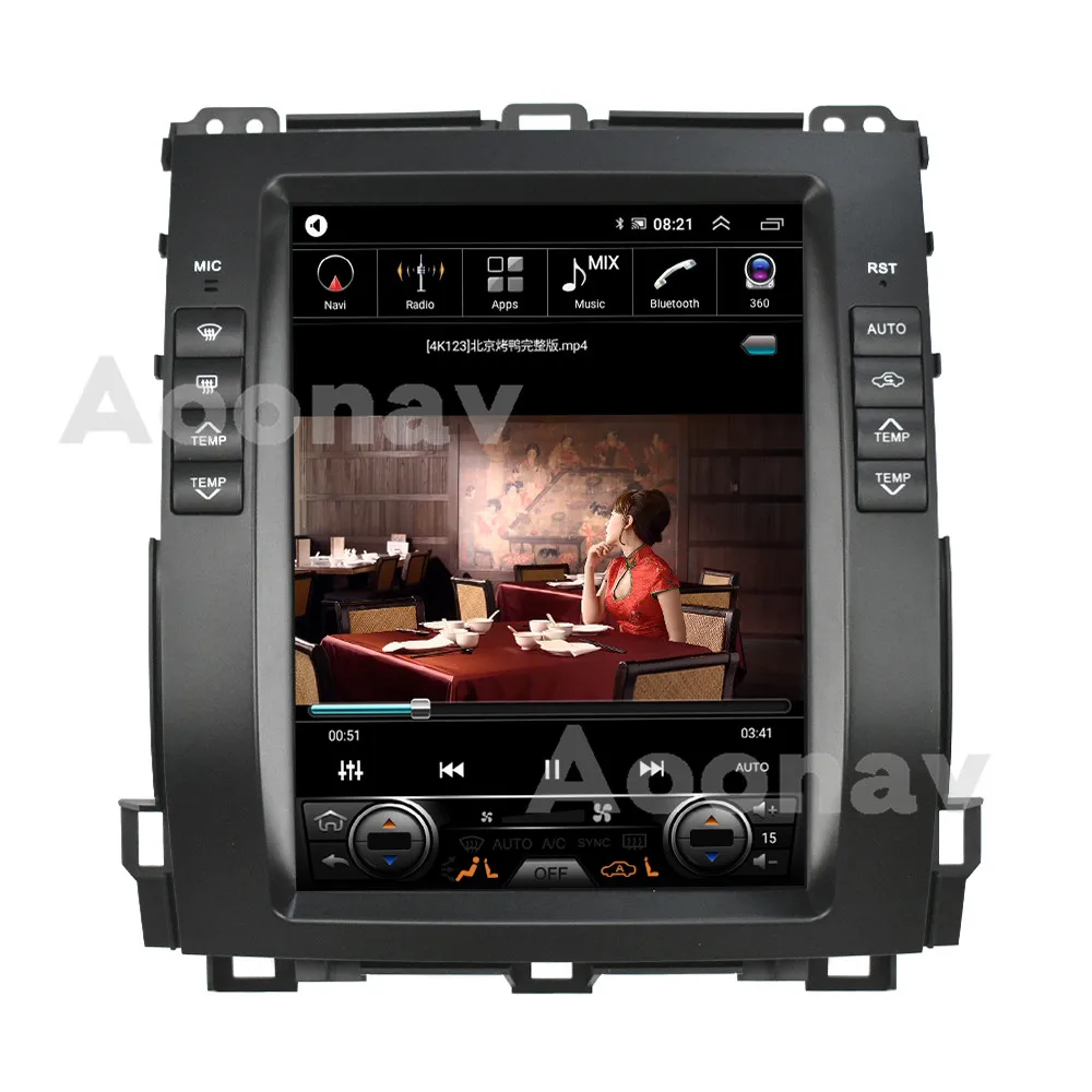 Автомагнитола 2DIN 128 ГБ Android для Toyota Land Cruiser Prado 120 2002-2009 Lexus GX470 мультимедийная carplay