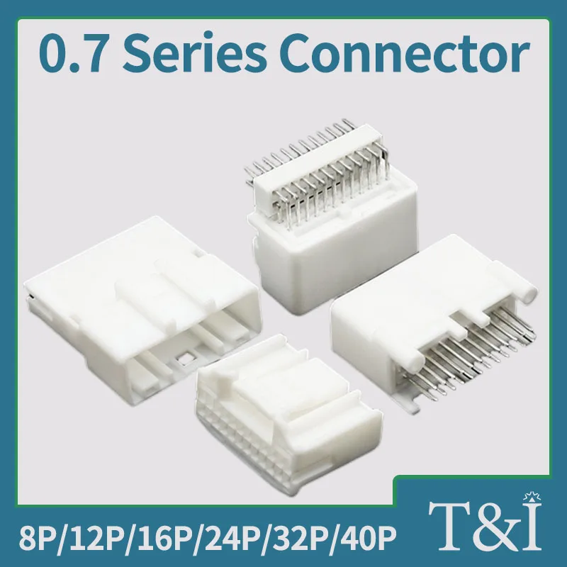 

5/10/100 Sets 0.7 Series Connector Male & Female Automobile Plug 8/12/16/24/32/40Pin DJ7321S-0.7-21 1376350-1 1318389-1 DJ7206S