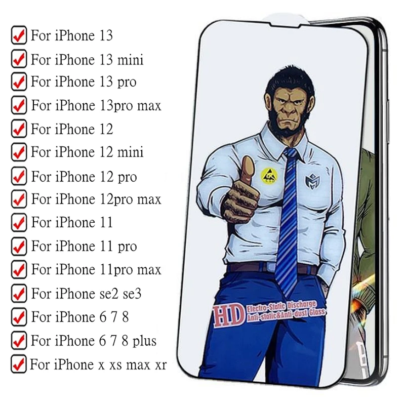 

3PCS Tempered Glass for IPhone 13 Pro Max 12 Mini 6 6s 7 8 Plus Screen Protector for IPhone 11 PRO XS MAX X XR Se SE3 2022 Glass
