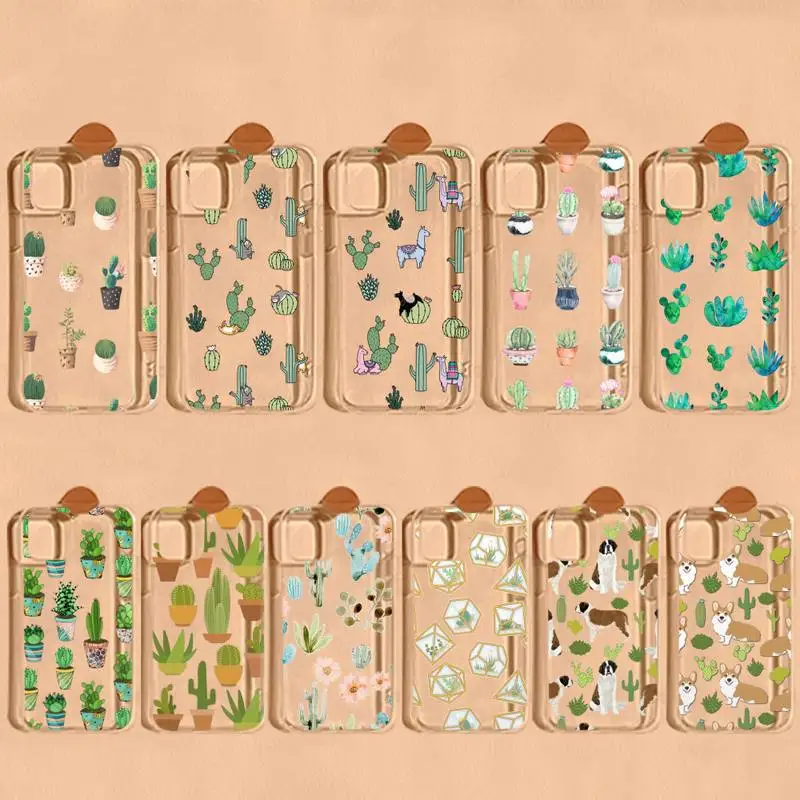Чехол для телефона MaiYaCa С КАКТУСОМ iPhone 11 12 13 mini pro XS MAX 8 7 6 6S Plus X 5S SE 2020 XR прозрачный