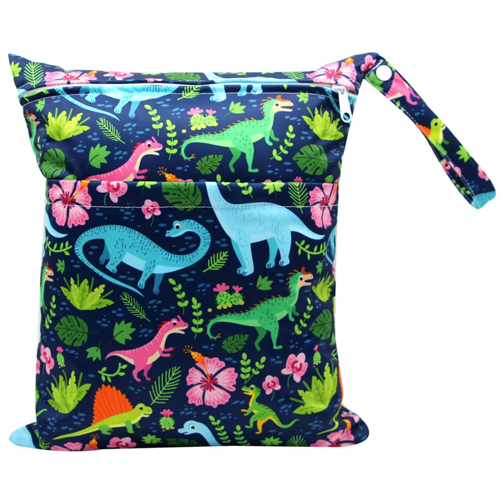Mommy Diaper Bags 30*36cm Double Zipper Baby Reusable Cloth Nappy Waterproof Wet Bag for Infant Portable Travel Stroller Pocket |