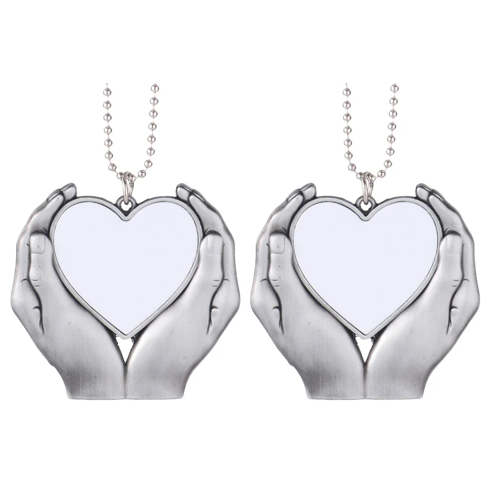 

Car Keychain Heart Hanging Sublimation Transfer Hands Pendant Hot Blank Pendants Holding Charm Supplies Tree Couple Favor