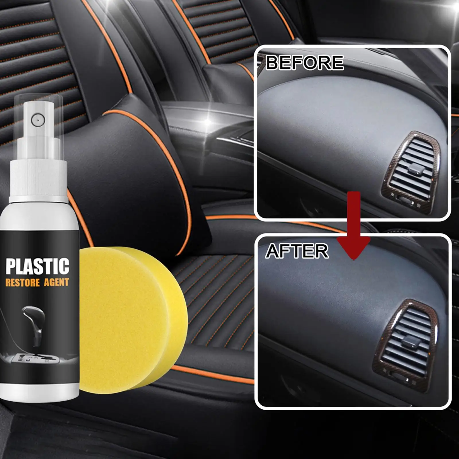 

Car Plastic Parts Refreshing Agent for Car Exterior Maintenance Leather