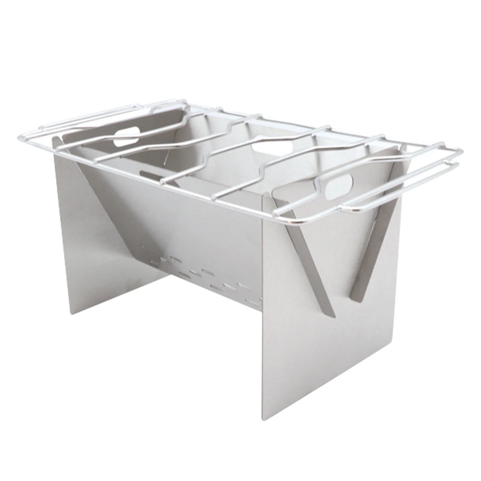 

Portable Folding Picnic Alcohol Burn Stainless Steel Outdoor Heat Resistant BBQ Grill Hiking Camping Stove Kitchen Lightweight