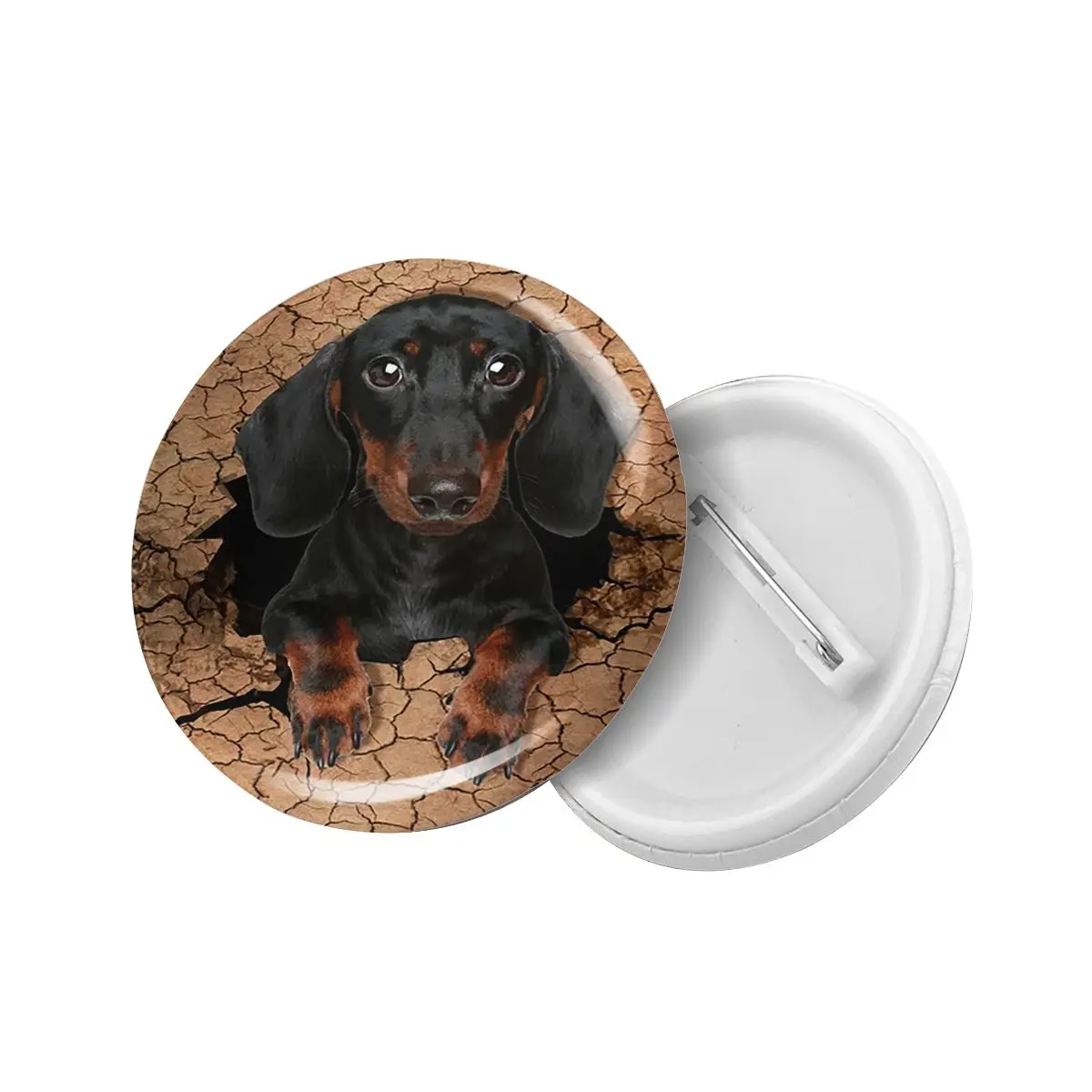Cute Dog Black Dachshund Soft Button Pin Clothes Badge Animal Jewelry Brooch Pins Decor Gift Badges |
