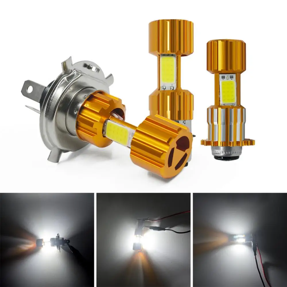 

H4 B15D BA20D LED Motorcycle Headlights Hi-Lo Beam Bulb For Motorbike Scooter Moped HeadLamp 12V Motorcycle Bulbs Equipments