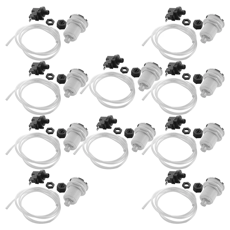 

10X 16A On Off Push Button Switch Jetted Whirlpool Jet For Bath Tub Spa Garbage