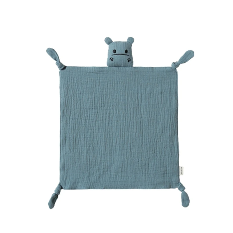 

Хлопковое муслиновое одеяло, защитное одеяло, милая игрушка-бегемот, детская игрушка для сна