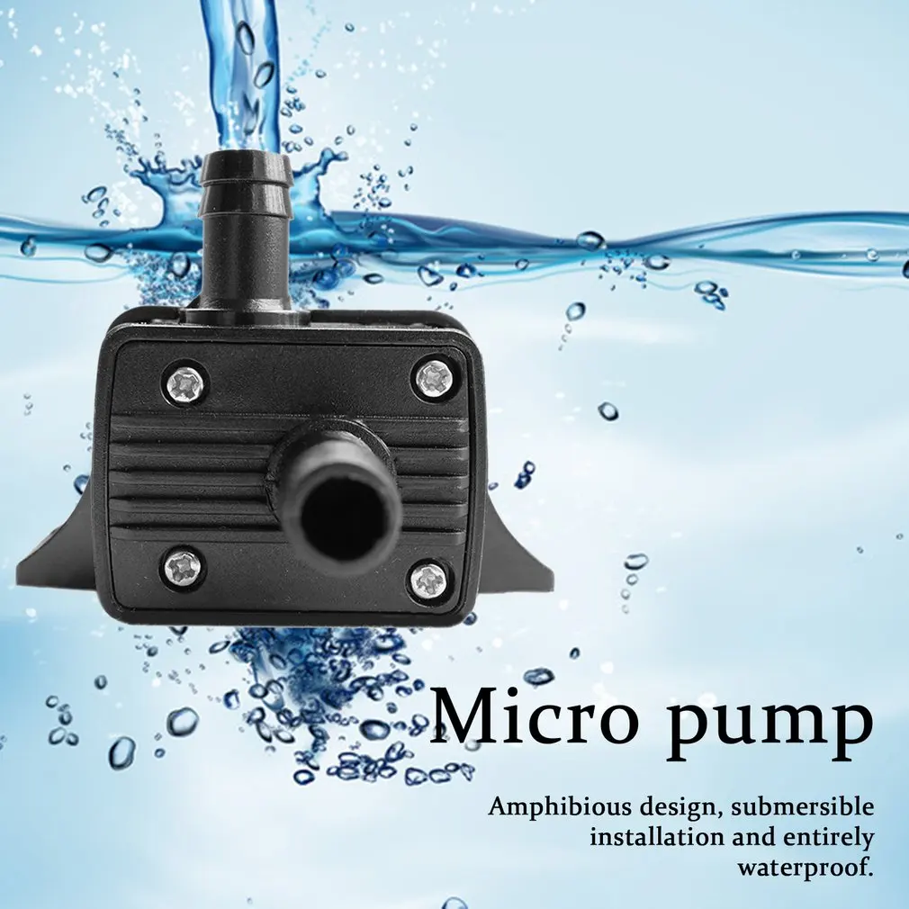 

Garden Water Pump DC 12V 4.8W 240L/H Mini Electric Flow Rate Waterproof Brushless Submersible Pump For Garden Goldfish Bowl