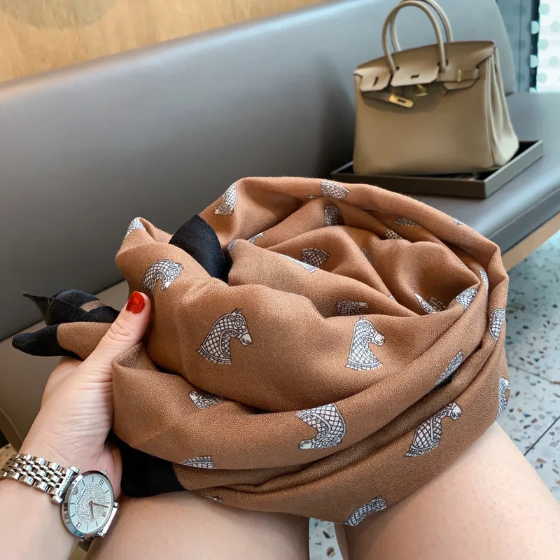 

180*90cm 2022 Luxury new design linen Scarf Foulard Bandana Long Lrage Shawl Wrap Lady Hijab muffler silk female wholesale