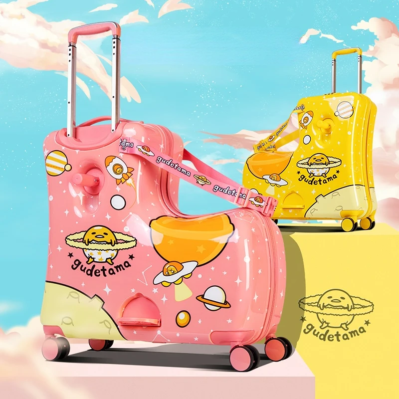 Fashion cartoon kids' luggage baby password travel trolley case Sit and ridden Travel bags for children password trolley case