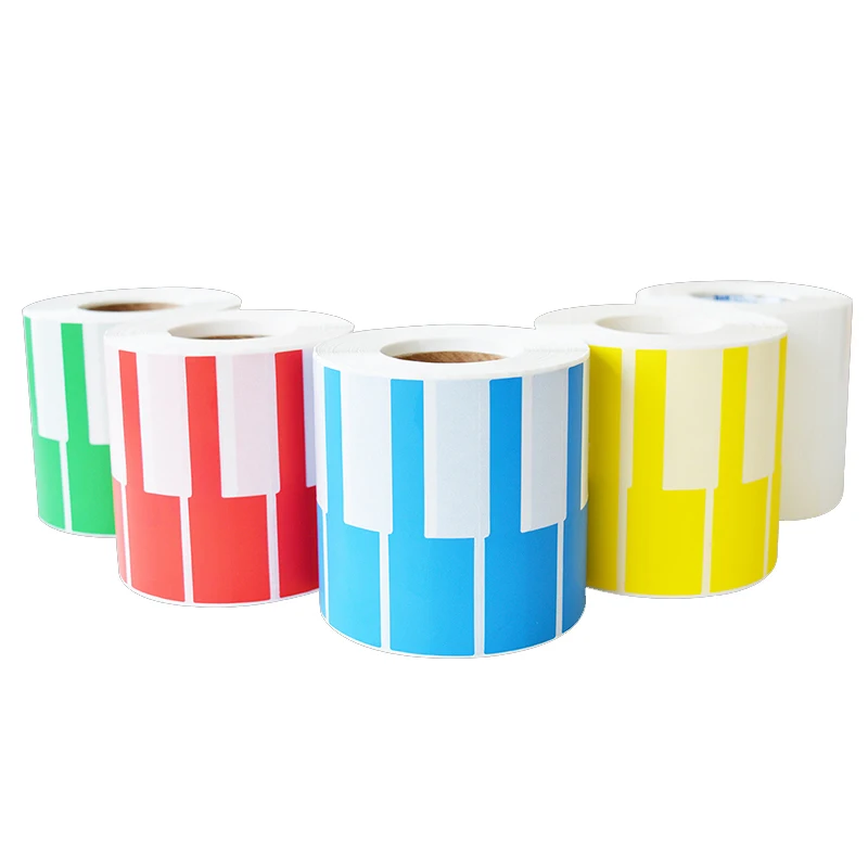 

84*26mm 5 Different Colors 1000pcs/Roll Cable Label, Waterproof Wire Sticker for Transfer Thermal Printer, Marker Writable